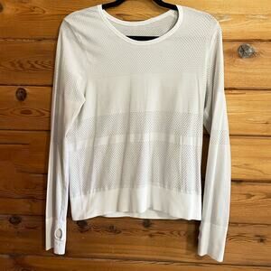 Lululemon Breeze By Long Sleeve White Mesh